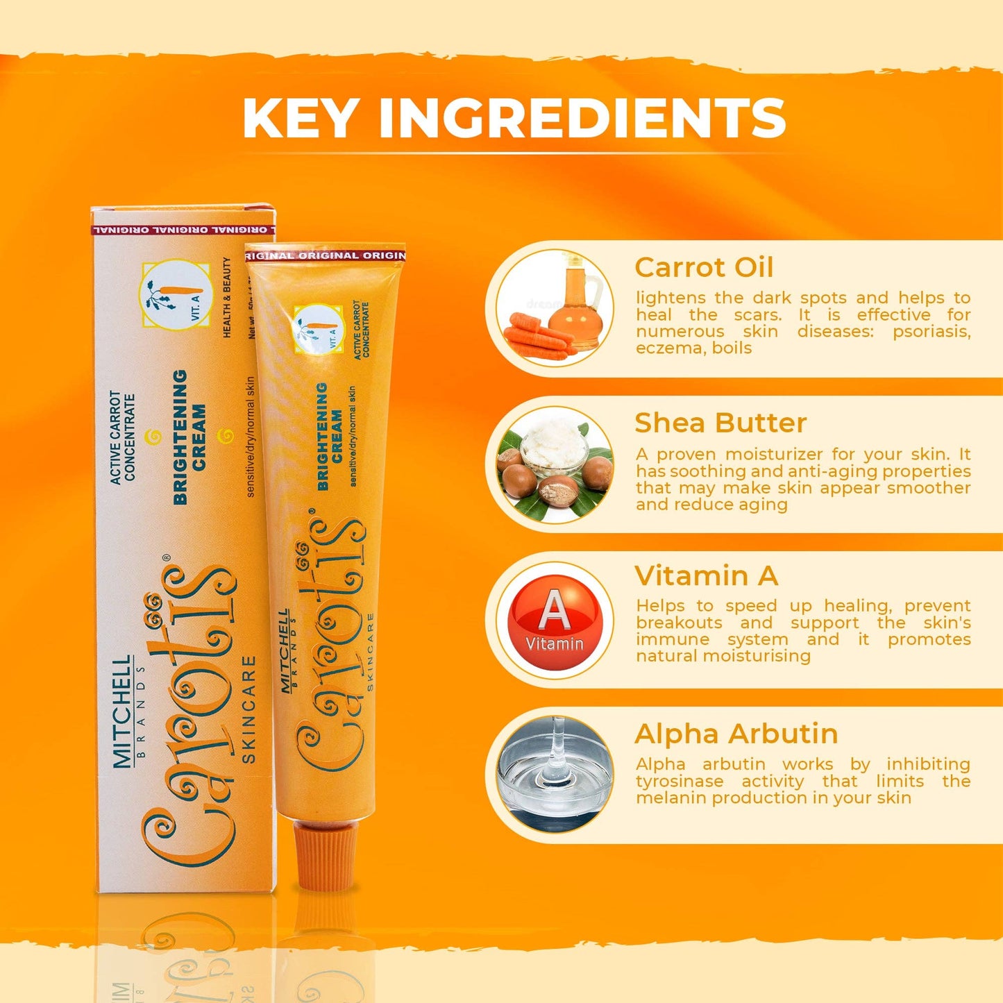Crème éclaircissante Carotis - 50 g/1,7 fl oz - Premium soins eclaircissant from Mitchell Brands - Just €8.49! Shop now at Nkento Ethnik