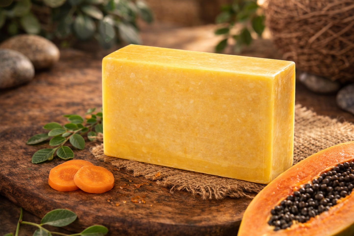 Savon naturel à la papaye - Premium Savon from Nkento Ethnik - Just €6.50! Shop now at Nkento Ethnik