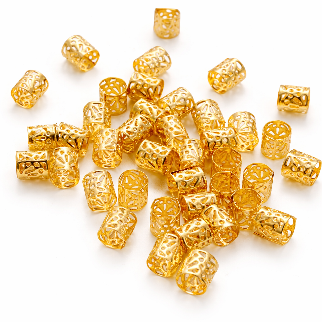 Lot de 60 Anneaux Dreadlocks – Accessoires Cheveux DIY pour Tresses, Dreads & Extensions - Premium from Nkento Ethnik - Just €3.50! Shop now at Nkento Ethnik