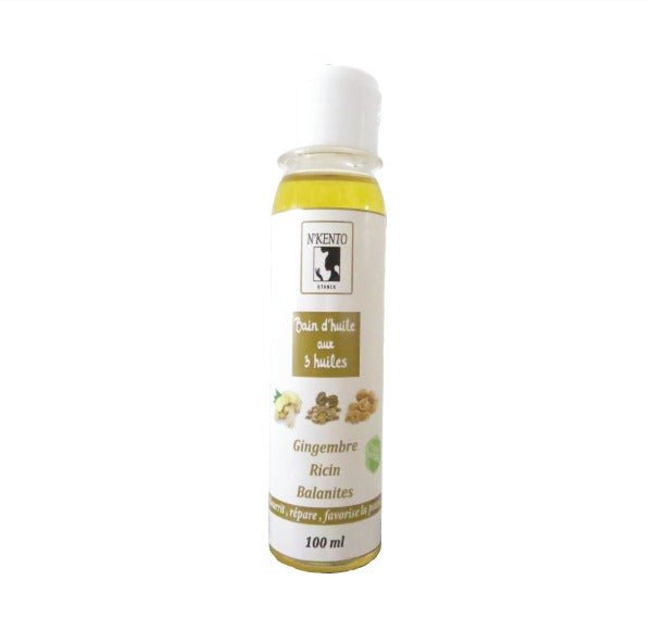 Bain d'huile aux 3 huiles végétales - Premium soins capillaire from Nkento Ethnik - Just €7.50! Shop now at Nkento Ethnik