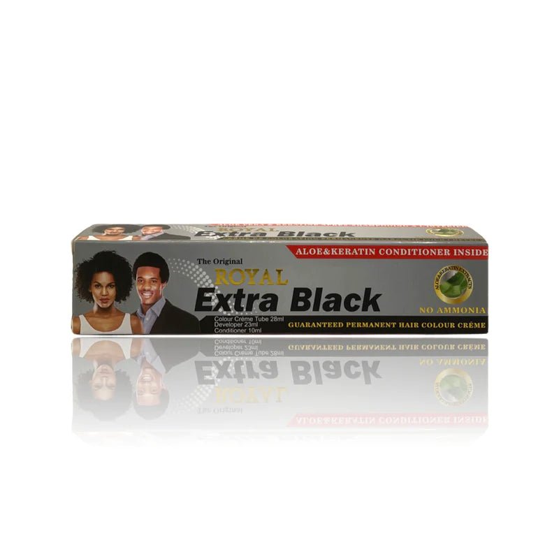 Coloration permanente Royal extra black the original - Premium soins capillaire from Nkento Ethnik - Just €5! Shop now at Nkento Ethnik
