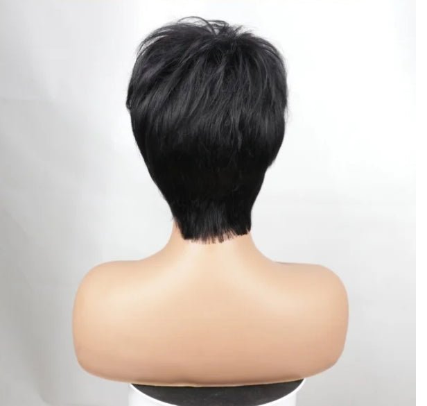 Perruque coupe courte pixie cheveux humains - Premium Adulte from Nkento Ethnik - Just €20! Shop now at Nkento Ethnik