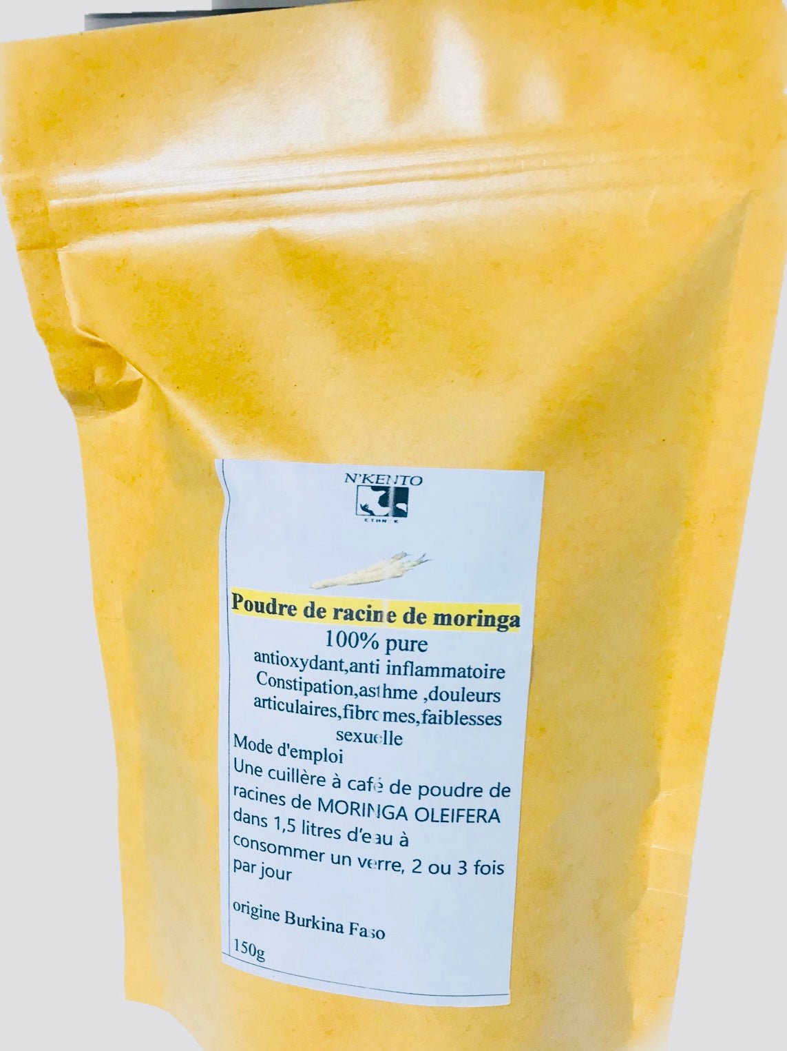Poudre de racines de moringa - Premium poudres de pantes from Nkento Ethnik - Just €25! Shop now at Nkento Ethnik