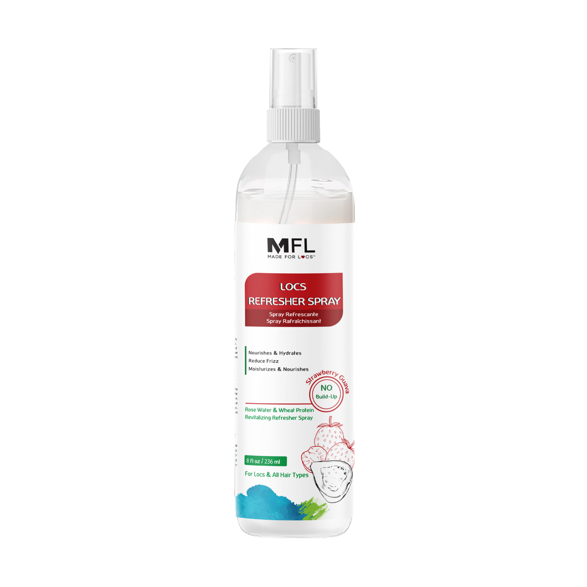 Spray Rafraîchissant à l’Eau de Rose pour Locs | 236 ml - Premium soins capillaire from Made For Locs - Just €11.95! Shop now at  Nkento Ethnik 