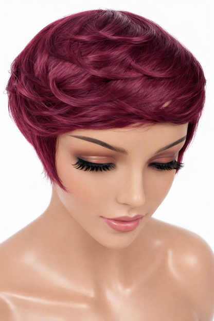 Perruque coupe courte pixie cheveux humains ondulés - Premium Adulte from Nkento Ethnik - Just €25! Shop now at  Nkento Ethnik 
