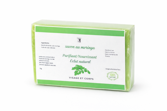 Savon naturel au moringa – Soin purifiant & nourrissant | Nkento Ethnik - Premium Savon from  Nkento Ethnik  - Just €8! Shop now at  Nkento Ethnik 