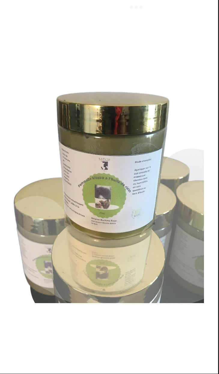 Pommade KITOKO à l’huile de ricin - Premium soins capillaire from  Nkento Ethnik  - Just €8.99! Shop now at  Nkento Ethnik 