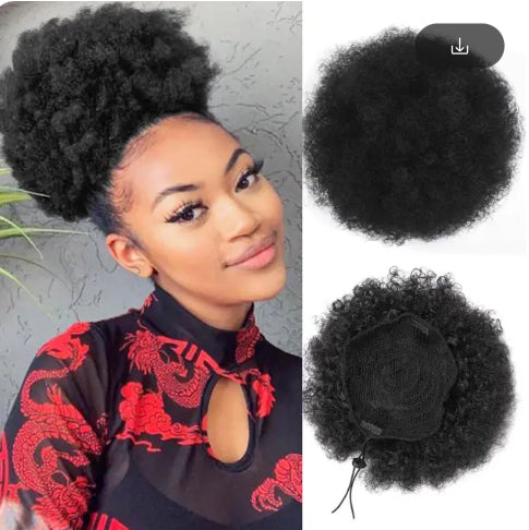 Chignon afro puff