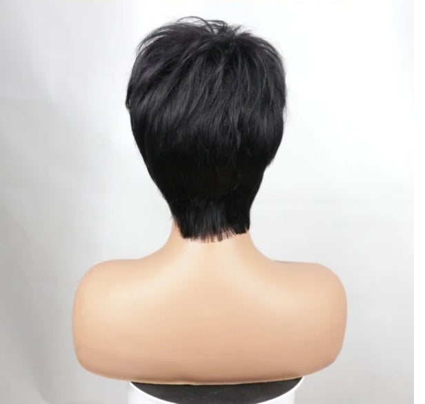 Perruque coupe courte pixie cheveux humains