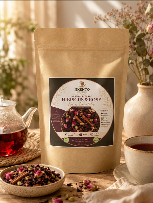 Infusion Florale Hibiscus & Rose - Premium Adulte from  Nkento Ethnik  - Just €20! Shop now at  Nkento Ethnik 
