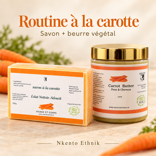 Routine à la carotte : savon et beurre corporel