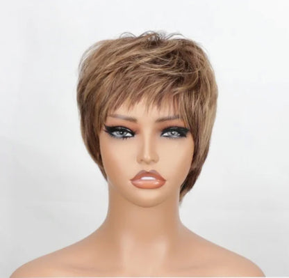 Perruque coupe pixie cheveux humains