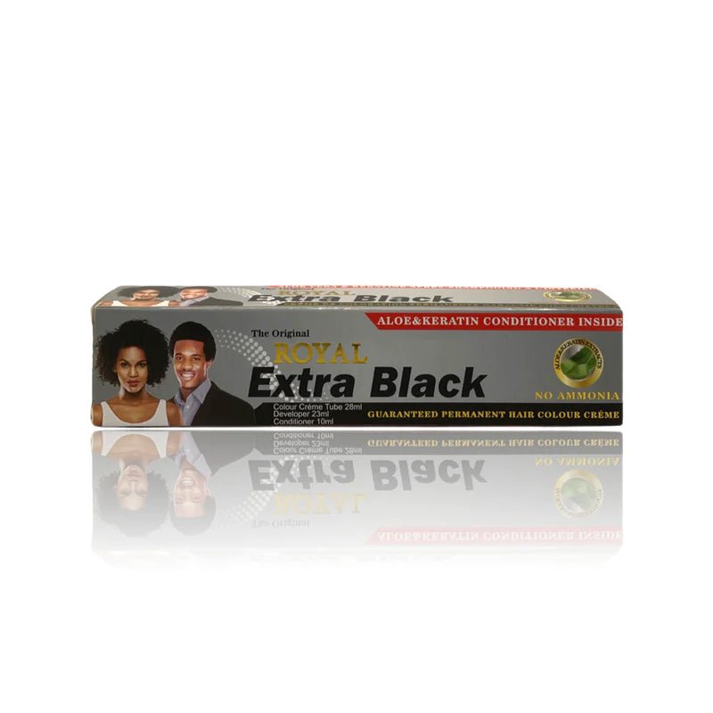 Coloration  permanente Royal extra black the original - Premium soins capillaire from Nkento Ethnik - Just €5! Shop now at  Nkento Ethnik 