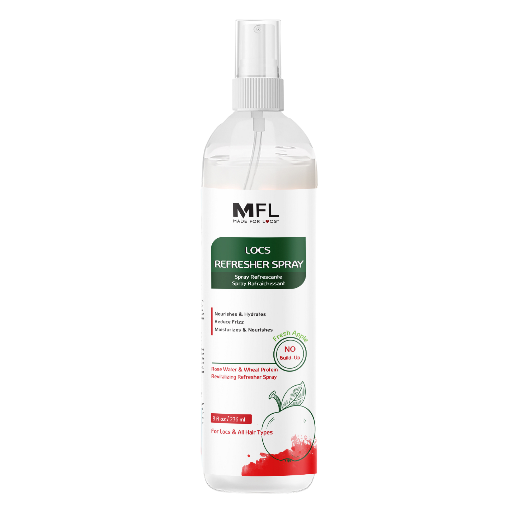 Spray Rafraîchissant à l’Eau de Rose pour Locs | 236 ml - Premium soins capillaire from Made For Locs - Just €11.95! Shop now at  Nkento Ethnik 
