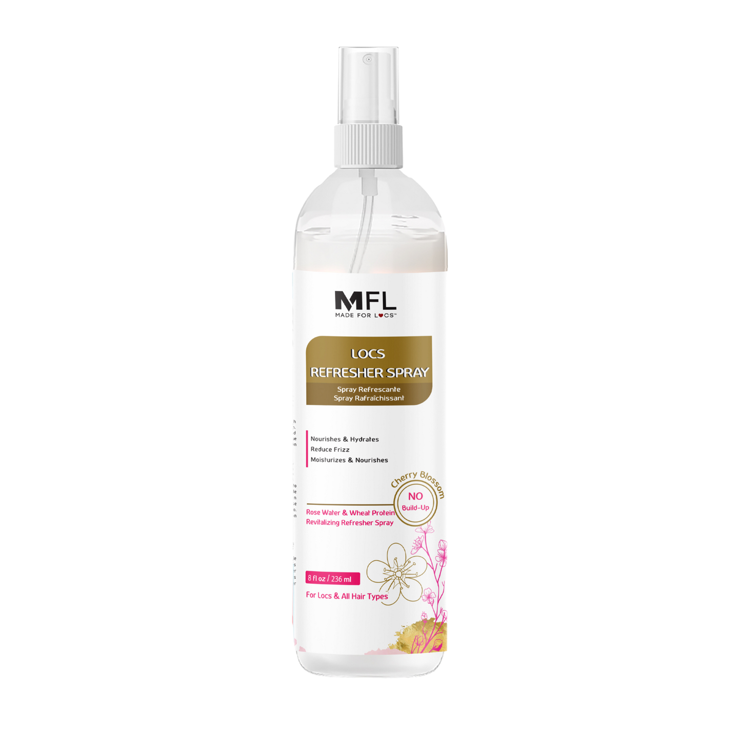 Spray Rafraîchissant à l’Eau de Rose pour Locs | 236 ml - Premium soins capillaire from Made For Locs - Just €11.95! Shop now at  Nkento Ethnik 