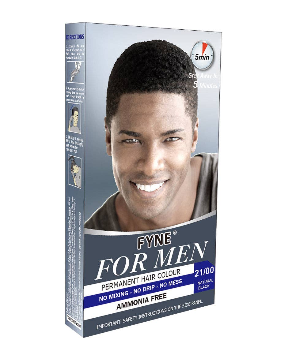 FYNE pour hommes - Coloration Noire pour cheveux gris 5 minutes - Premium Adulte from Fine Lines (UK) Ltd - Just €4.56! Shop now at  Nkento Ethnik 