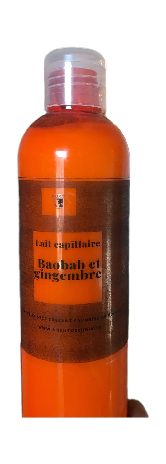 Lait capillaire au gingembre et baobab - Nkento Ethnik