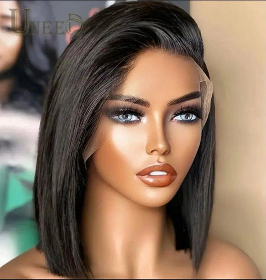 Perruque Bob Lace Closure 4x4 cheveux indiens 12 pouces - Premium Accessoires from Nkento Ethnik - Just €105! Shop now at  Nkento Ethnik 