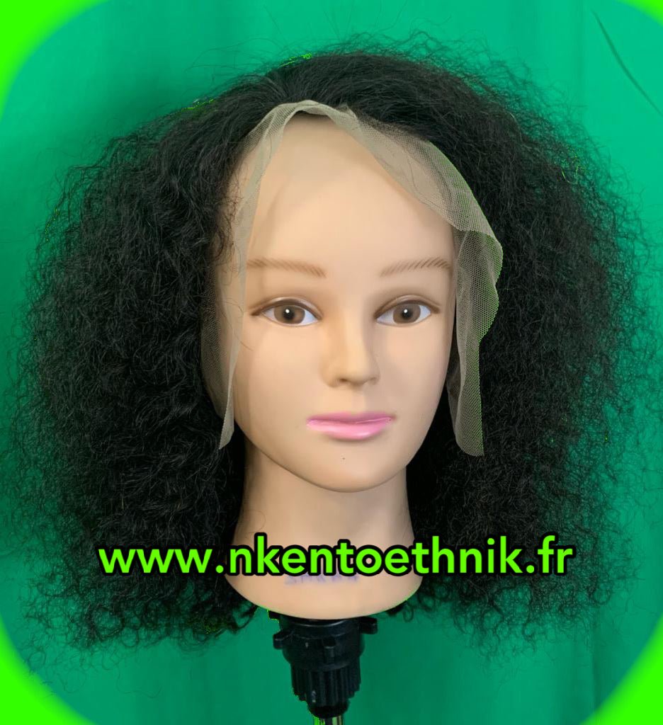 Perruque cheveux humains bouclés 12 pouces - Nkento Ethnik