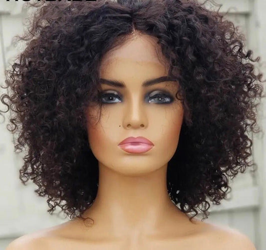 Perruque Lace Front Wig Remy Brésilienne Naturelle, Cheveux Crépus Bouclés, Afro - Premium cheveux humains from Nkento Ethnik - Just €120! Shop now at  Nkento Ethnik 