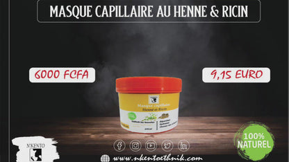 Masque capillaire au henné et ricin